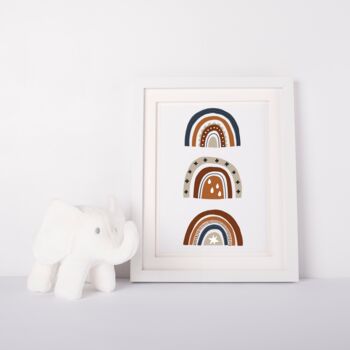 Rainbow Trio Print For Children's Room, 2 of 2
