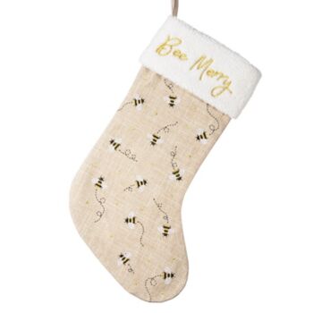 Personalised Bee Merry Christmas Stocking, 3 of 5