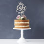 'The Cake' Personalised Wooden Cake Topper, thumbnail 1 of 4