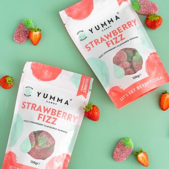 Strawberry Fizz Vegan Gummy Sweets, 4 of 4