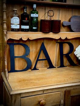Personalised Black Metal Letters Home And Garden Signs, Letters A To Z, 2 of 12