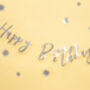 Silver Happy Birthday Banner, thumbnail 1 of 3