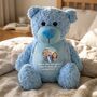 Personalised Photo Comfort Keepsake Teddy Bear Blue, thumbnail 1 of 7