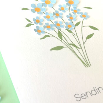 Sympathy Card With Paper Forget Me Not Flowers, 7 of 7