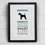 Airedale Terrier Dog Breed Traits Print, thumbnail 2 of 5