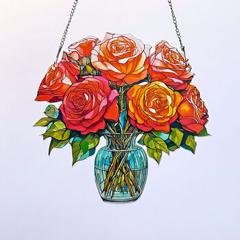 Roses Birth Flower Suncatchers June, 4 of 4