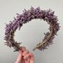 Dried Flower Purple Crown Headband, thumbnail 4 of 8