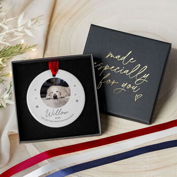 Personalised Pet Memorial Photo Ornament Personlised Name, 3 of 7