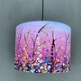 Pink Dotty Delphiniums Handmade Lampshade, thumbnail 5 of 7