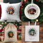 Personalised Christmas Dachshund Break Through, thumbnail 1 of 10