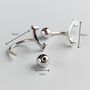Sterling Silver Curve Ear Jacket Screw Back Earrings, thumbnail 5 of 5