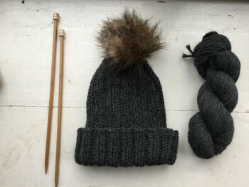 Eildon Hat Knitting Kit, 3 of 8