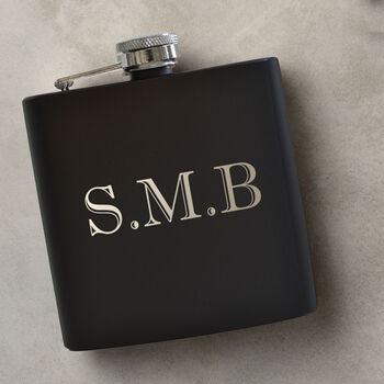Personalised Monogram Hip Flask For Men, 3 of 10
