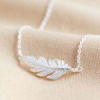 Feather Pendant Necklace, 9 of 11