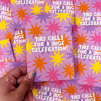 Colourful 'This Calls For A Huge Celebration' Card, 3 of 6