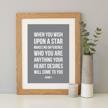 'When You Wish Upon A Star' Song Lyrics Print, 4 of 7