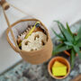 Brown Hanging Paper And Leather Planter Or Storage Bag, thumbnail 9 of 12