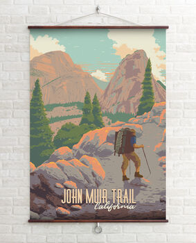 John Muir Trail USA Travel Poster Art Print, 2 of 6