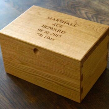 Wooden Box With Hinged Lid By Traditional Wooden Gifts ...