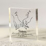 Personalised Sisters Pinky Promise Keepsake Block, thumbnail 1 of 2