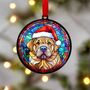 Shar Pei In Santa Hat Suncatcher Decoration, thumbnail 1 of 6