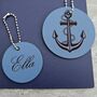 Anchor Personalised Leather Keyring Or Luggage Tag, thumbnail 1 of 4