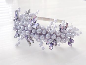 Lilac Pearl Occasion Hairband, 2 of 4