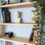 Handmade Solid Wooden Wall Mounted Bookcase, thumbnail 2 of 6