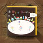 Ice Skating Christmas Card, thumbnail 1 of 2