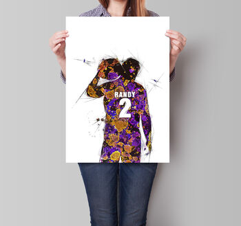 Personalised Men's Basketball New Sketch Poster, 3 of 5