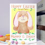 Personalised Bunny Family Easter Card, thumbnail 1 of 7