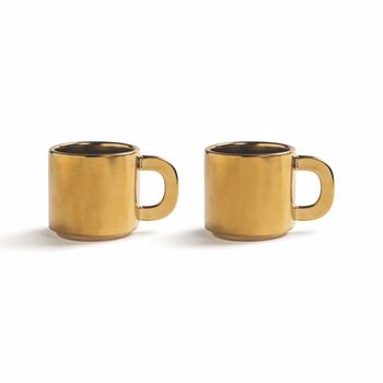 Set Of Two Shiny Gold Mugs, 2 of 2