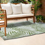 Botanical Green Leaves Outdoor Rug, thumbnail 1 of 2