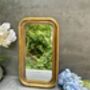 Distressed Gold Portrait Mirror With Beaded Frame Decor, thumbnail 4 of 8