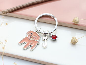 Personalised Cockapoo Keyring Miniature Poodle, Cavapoo, 7 of 12