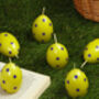 G Decor Set Of Six Easter Egg Candles Green, thumbnail 1 of 5