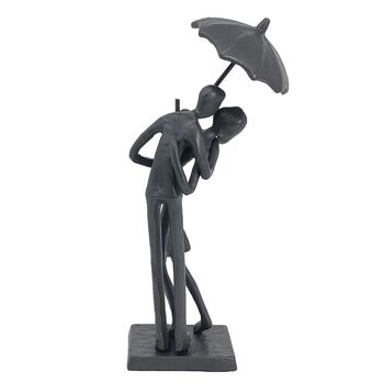Umbrella Couple Courting Iron Figurine 21cm, 8 of 10