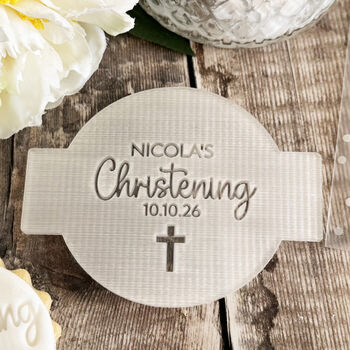 Personalised Cross Design Christening Icing Embosser, 6 of 8