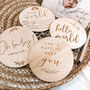 Hello World, Baby Announcement Wooden Plaques, thumbnail 1 of 8