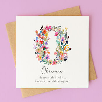 Personalised Wildflower Birthday Card For Daughter, 3 of 8