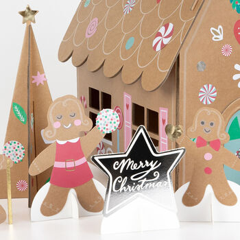 Interactive Gingerbread House Paper Craft Advent Calendar, 3 of 4