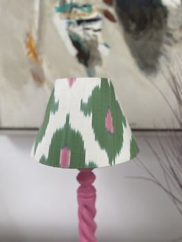 Green And Pink Empire Mini Ikat Lampshade, 2 of 7