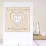 Personalised Silk 12th Wedding Anniversary Card, thumbnail 1 of 8