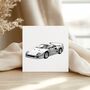 Ferrari F40 – Hand Drawn Supercar Greeting Card Illustration, thumbnail 3 of 6