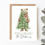 Personalised Christmas Card Christmas Bear, thumbnail 2 of 3