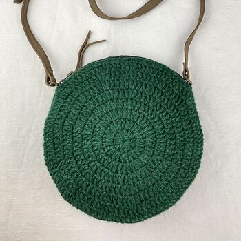 Fair Trade Crochet Boho Circle Cross Body Handbag, 3 of 12