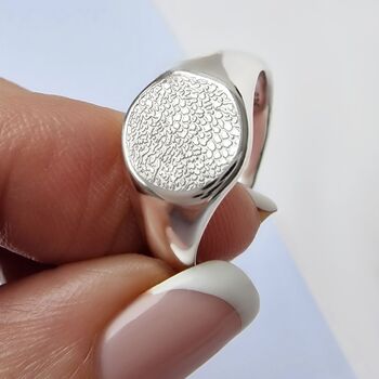 Personalised Silver Dog Nose Print Ring, 2 of 8