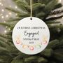 Personalised Our First Christmas Engaged Bauble, thumbnail 1 of 2
