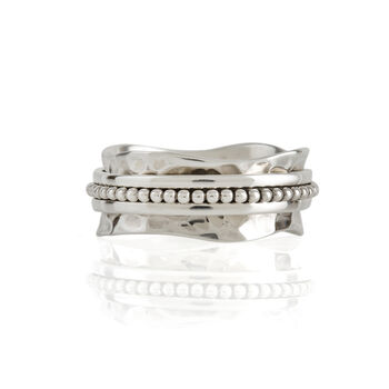 Aura Halo Silver Spinning Ring, 2 of 10