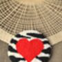 Romantic Heart Hand Tufted Mug Rugs, thumbnail 6 of 9